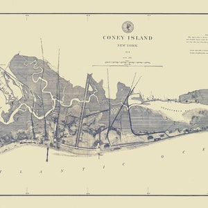 1879 Map of Coney Island New York