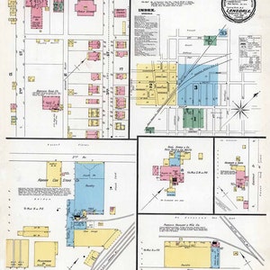 1896 Plan de la ville de Lansdale, comté de Montgomery, Pennsylvanie