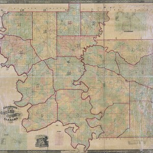 1856-Karte von Greene County, Alabama, Eutaw