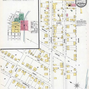 1897 Plan de la ville de McDonald, comté de Washington, Pennsylvanie