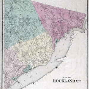 Carte du comté de Rockland, New York, 1867