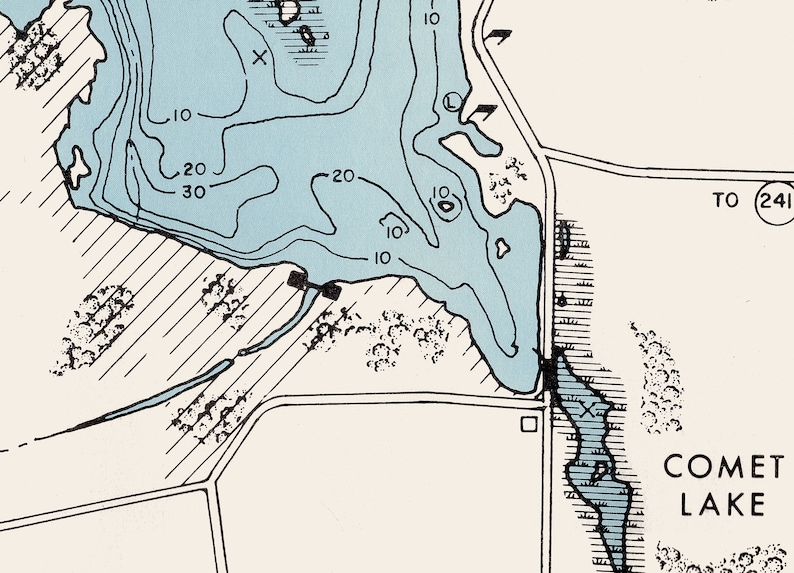 1961 Map of Nimisila Reservoir Summit County Ohio Etsy