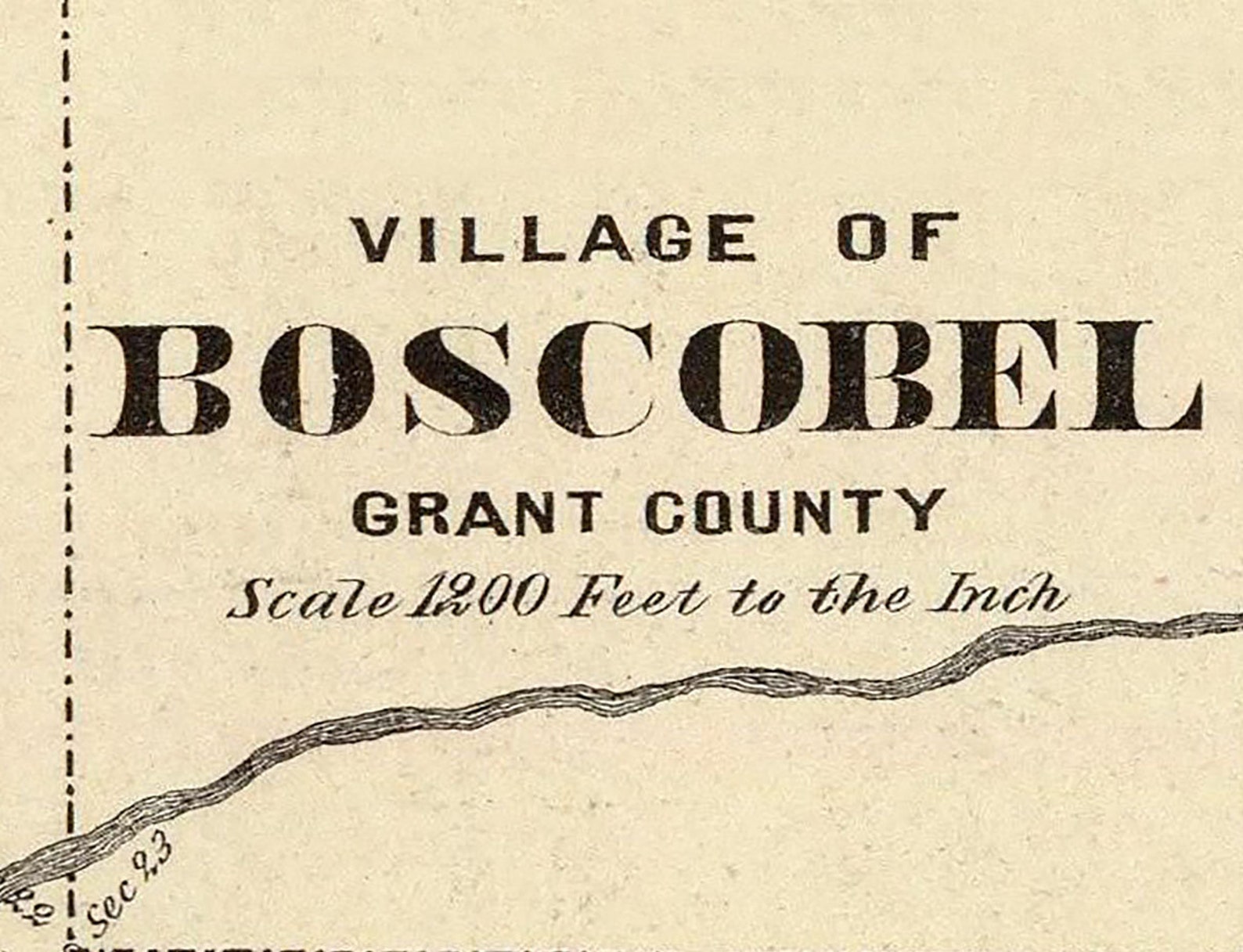 1878 Town Map of Boscobel Grant County Wisconsin Etsy