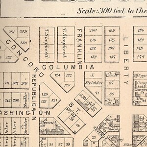 1872 Map of Connellsville Township Fayette County PA Etsy