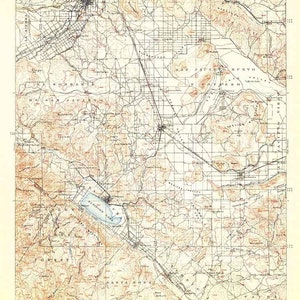 1901 Topo Karte von Elsinore Kalifornien Cleveland National Forest