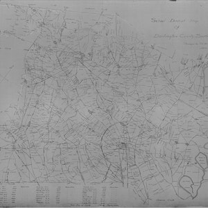 1914-Karte der Schulbezirke von Darlington County in South Carolina