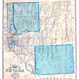 1866 Carte du Nevada