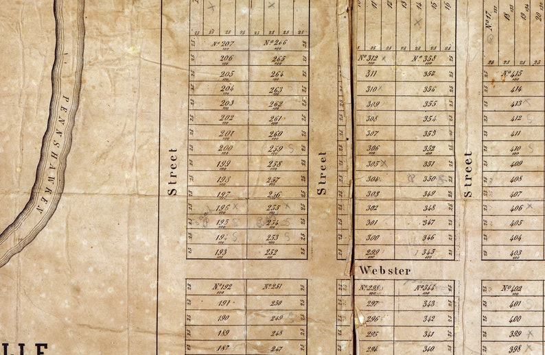 1870 Map of Pennsville New Jersey Etsy