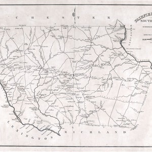 1825 Map of Fairfield County South Carolina