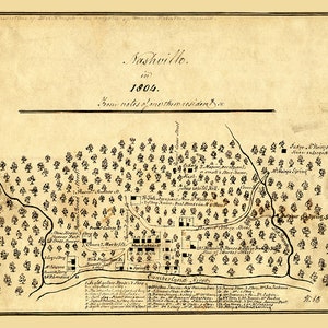 1804 Map of Nashville Tennessee