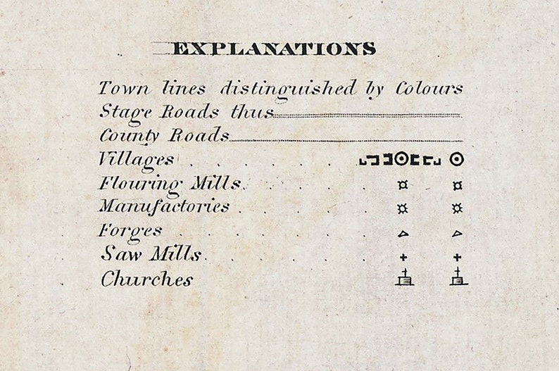 1829 Map of Cayuga County New York Etsy