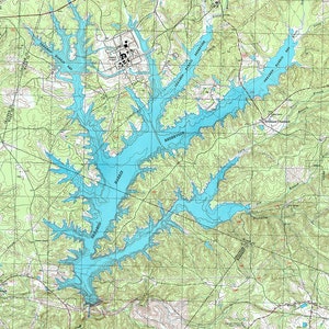 1993 Map of Harris Lake North Carolina