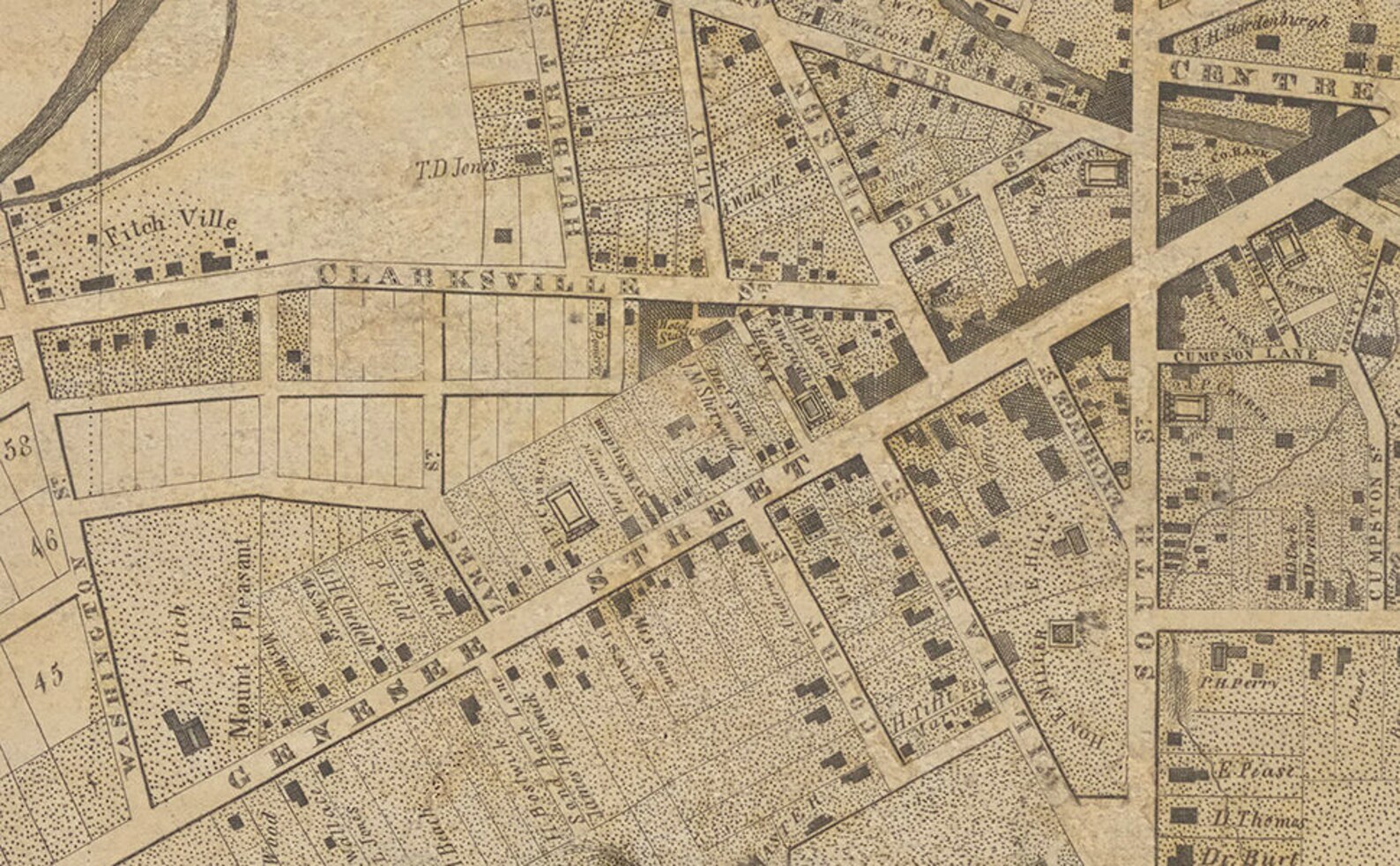 1834 Map of Auburn New York  Etsy