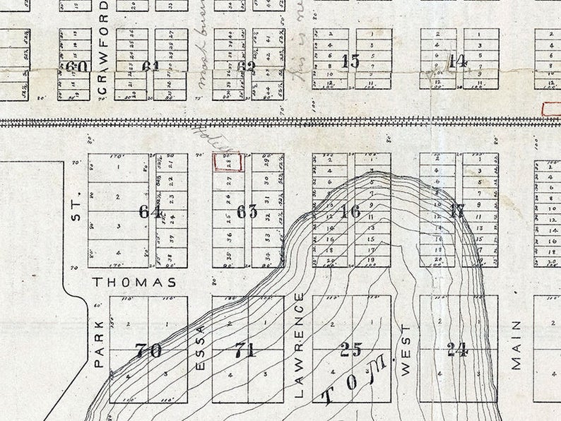 1890 Map of Lake Park Etsy