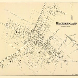 1878 Map of Barnegat New Jersey