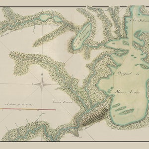 1761 Map of Moosehead Lake Maine