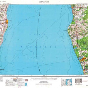 1954 Topo Karte von Milwaukee,Michigan, Manistee National Forest