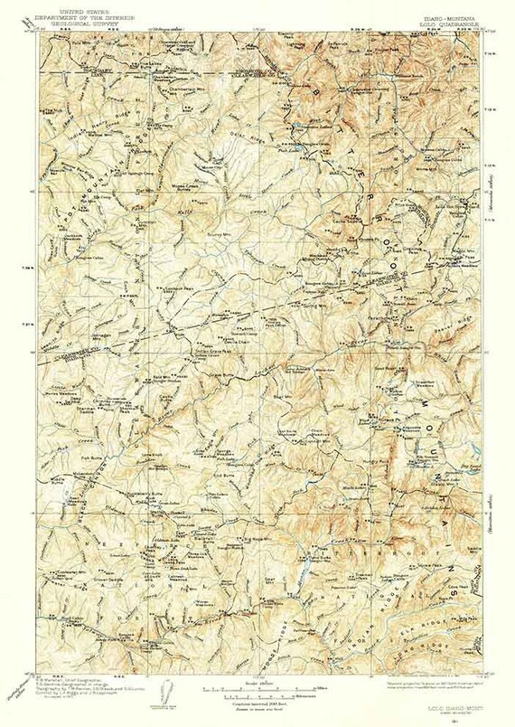 Bitterroot Mountains Map