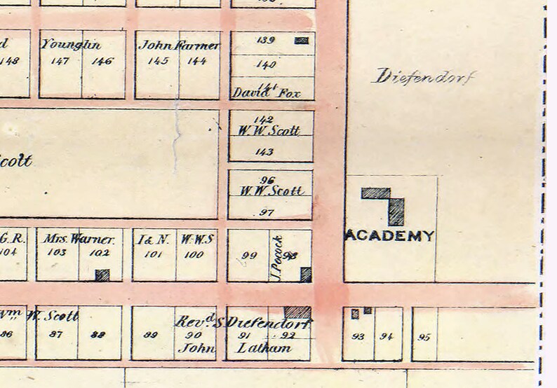 1861 Town Map of Hayesville Ashland County Ohio Etsy
