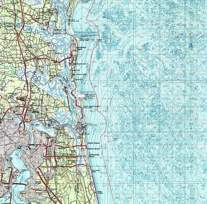 1988 Topo Map of Jacksonville Florida - Il 794xN.1797330201 Ijzt