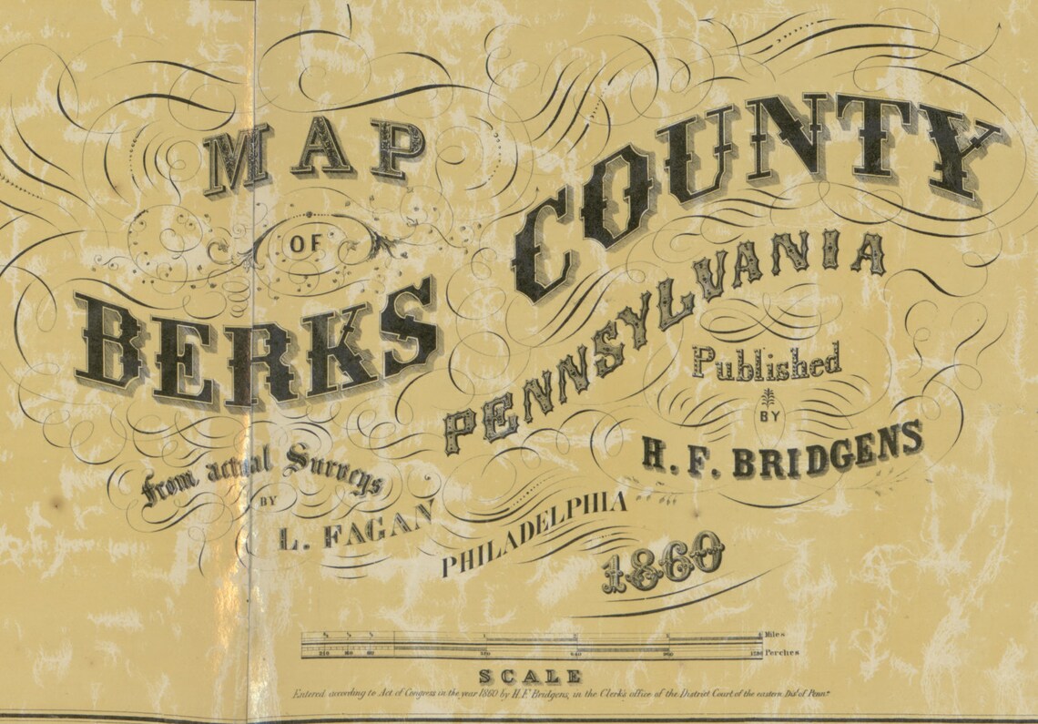 1860 Map of Berks County Pa Reading LARGE 35 X 40 Map Etsy Finland