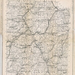 Carte du comté d'Allegany, New York, 1875