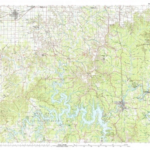 1985 Karte von Table Rock Lake Missouri