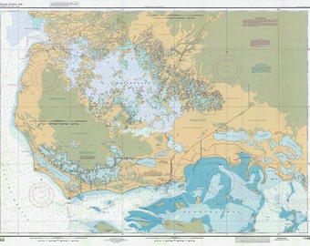 1998 Carte du parc national des Everglades en Floride