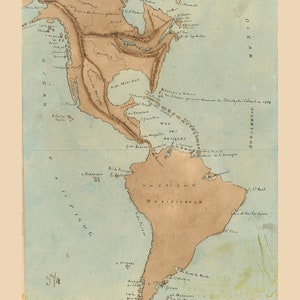 1857 Map of North and South America