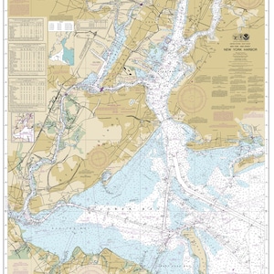 2014 nautische Karte von New York Hafen New York City
