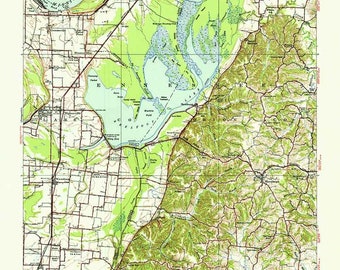 1939 Topo Map of Reelfoot Lake Tennessee Missouri