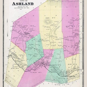 1867 Map of Ashland Greene County New York