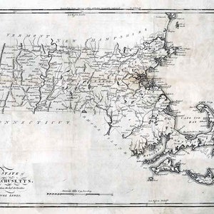 1795 Map of the State of Massachusetts