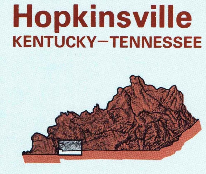 1980 Topo Map of Hopkinsville Kentucky Cadiz Fort Campbell Etsy