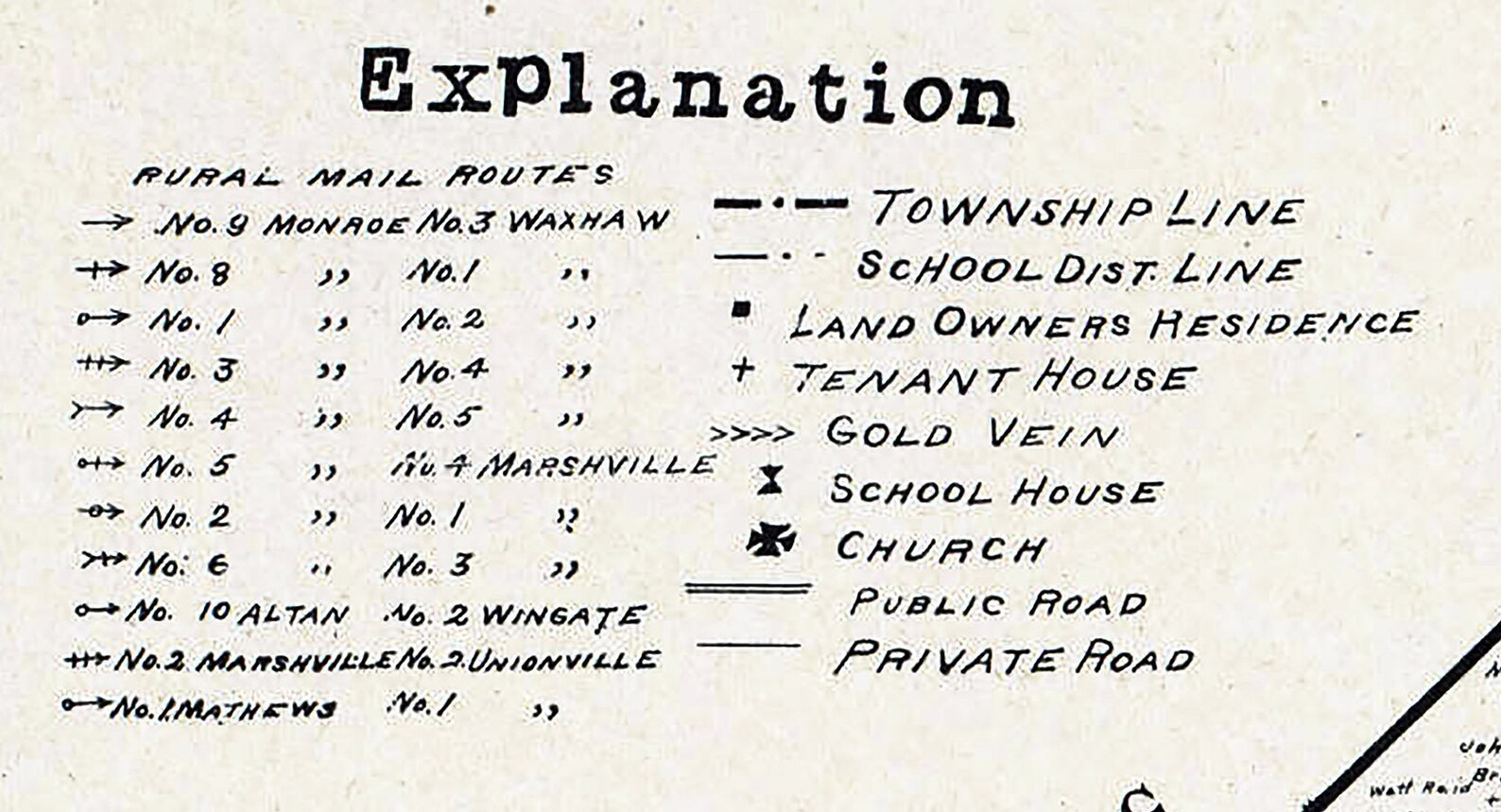 1907 Map of Union County North Carolina Monroe Etsy
