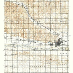 1896 Topo Map of Kearney Nebraska Elm Creek