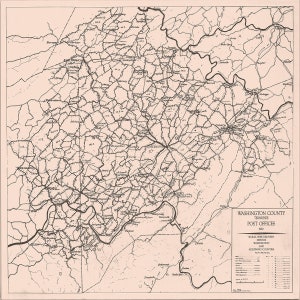 1900 Karte von Washington County Tennessee