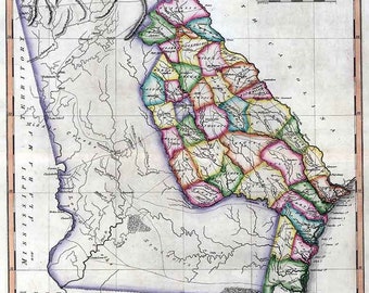 1817 Map of the State of Georgia