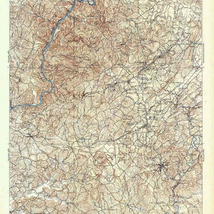 Topo-kaart uit 1899 van Brookwood Alabama