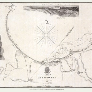 1839 Karte von Annatto Bay, Jamaika