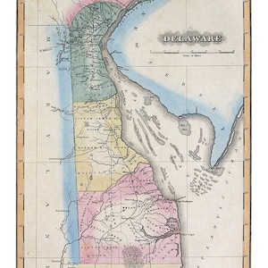 1823 Mapa de Delaware