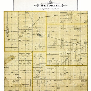 1896-Karte von Mt Forest Township Bay County MI