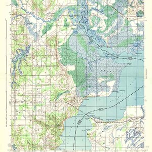1944 Topo Karte von Peridido Bay Nordflorida Viereck
