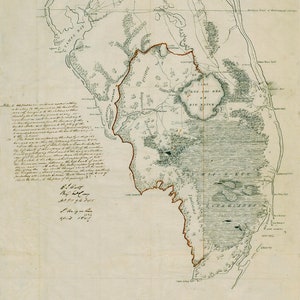 1841年南フロリダの地図