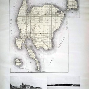 1899-Karte von Washington Township Door County Wisconsin
