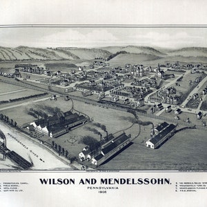 1902 Panorama-Karte von Eisen