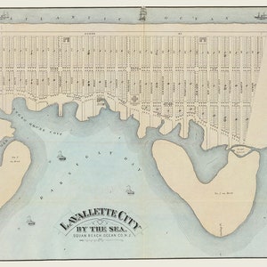 1878-Karte von Lavallette City by the Sea Squan Beach New Jersey