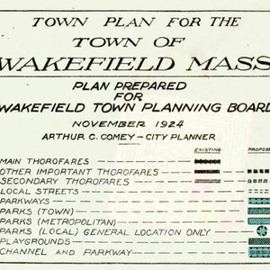 Stadskaart uit 1924 van Wakefield Massachusetts afbeelding 2