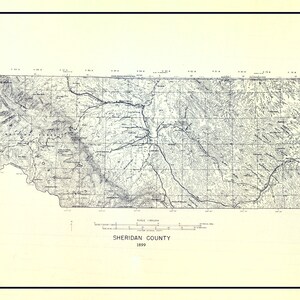 Carte 1899 du comté de Sheridan, Wyoming