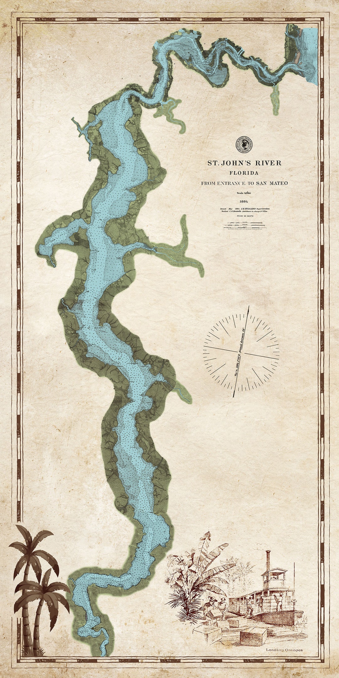 1884 Map of the Saint Johns River - Il 1080xN.6059861698 1y0f